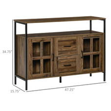 Rustic Kitchen Serving Buffet Cabinet with Adjustable Shelves product image