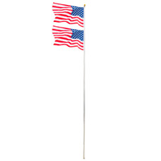 Outdoor 20-Foot Aluminum Sectional Flagpole Halyard Kit with 2 U.S.A. Flags product image