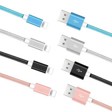 6-Foot Braided MFi Lightning Cables for Apple Devices (4-Pack) product image