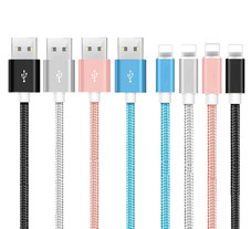 6-Foot Braided MFi Lightning Cables for Apple Devices (4-Pack) product image