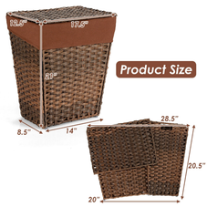 Handwoven Foldable Laundry Hamper product image