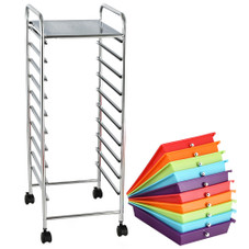 Rolling 10-Drawer Multicolored Storage Cart  product image