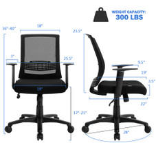 Goplus Mesh Office Chair Mid Back Task Chair Height Adjustable product image