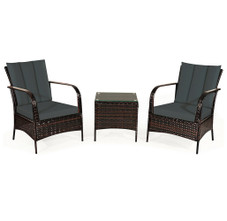 Rattan Outdoor 3-Piece Chair & Table Set product image