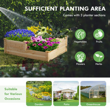 3-Tier Outdoor Raised Garden Bed Vegetable Planter Box product image