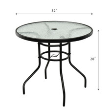 Round 32'' Tempered Glass Patio Table product image