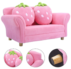 Kids' Pink Strawberry Cushion Sofa product image