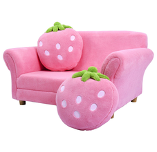 Kids' Pink Strawberry Cushion Sofa product image