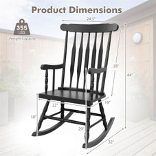 Glossy Finish Wooden Rocking Chairs (Set of 2) product image