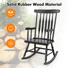 Glossy Finish Wooden Rocking Chairs (Set of 2) product image