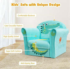 Kids' Animal Print Upholstered Armchair product image