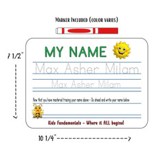 Personalized Kids' Preschool Educational Bundle with Reusable Learning Cards product image