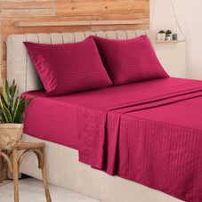 Brushed Microfiber Striped Bed Sheet Set product image