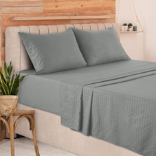 Brushed Microfiber Striped Bed Sheet Set product image