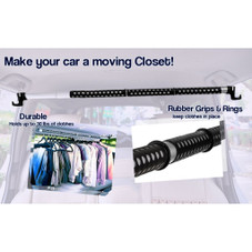 Zone Tech® Car Expandable Clothes Hanger Bar (1- Or 2-Pack) product image