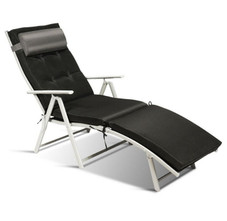 Folding Chaise Lounge Chairs with Cushions (Set of 2) product image