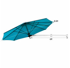 Wall-Mounted 8.5-Foot Telescopic Folding Patio Umbrella  product image