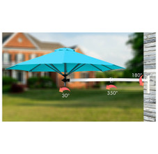 Wall-Mounted 8.5-Foot Telescopic Folding Patio Umbrella  product image