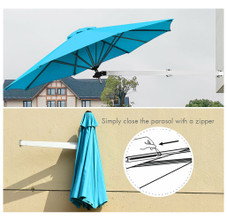 Wall-Mounted 8.5-Foot Telescopic Folding Patio Umbrella  product image