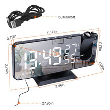 iMounTEK® Mirror LED Projection Alarm Clock product image