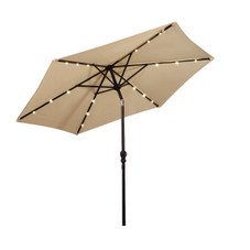 9-Foot Solar LED Crank Patio Umbrella product image