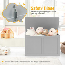 Safety Hinge Wooden Chest Organizer Toy Storage Box product image