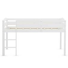 Twin Wood Low Loft Bed with Guardrail product image