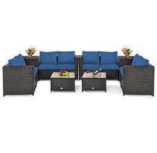 Rattan 8-Piece Storage Loveseat Patio Set product image