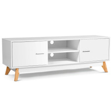 Wooden TV Stand with 2 Storage Cabinets & 2 Open Shelves for 60-Inch TV product image