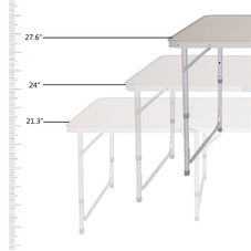 Aluminum Alloy Height-Adjustable Folding Table product image