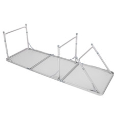 Aluminum Alloy Height-Adjustable Folding Table, White product image