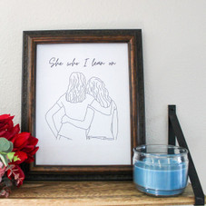 Personalized 'She Who I Lean on' Print product image