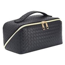 Lay-Flat Travel Cosmetic Bag with Handle & Divider product image