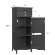 Free-Standing Bathroom Floor Cabinet with Drawer product image