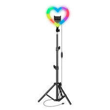 SuperSonic® Pro Live Stream 10” Heart Ring Light with RGB, SC-2330RGB product image