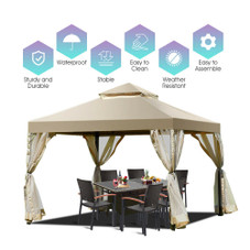 10' x 10' 2-Tier Outdoor Fully-Enclosed Gazebo product image