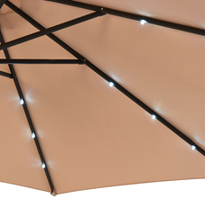 10-Foot Hanging Solar LED Patio Umbrella product image