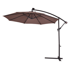 10-Foot Hanging Solar LED Patio Umbrella product image