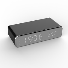 LED Alarm Clock with Wireless Charger and USB Port product image