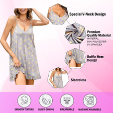 Women's Classic Adjustable Printed Chamise Night Gown (3-Pack) product image