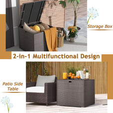 72-Gallon Rattan Outdoor Storage Box with Liner product image