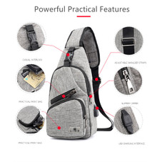 Lior™ Shoulder Crossbody Backpack with USB Cable product image