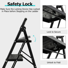 3-Step Ladder Folding Step Stool product image