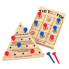 Zummy™ Tic-Tac-Toe and Peg Game Mini Wooden Toys product image