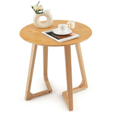 24-Inch Round Solid Rubberwood End Table product image