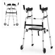 Foldable Aluminum Alloy Walker with Seat & Armrests product image Foldable Aluminum Alloy Walker with Seat & Armrests product image