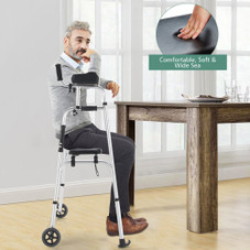 Foldable Aluminum Alloy Walker with Seat & Armrests product image Foldable Aluminum Alloy Walker with Seat & Armrests product image