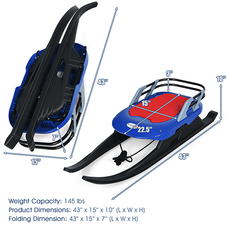 Kids' Frost-Resistant Folding Metal Snow Sled product image