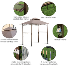 Outdoor 8' x 5'  Barbecue Grill Gazebo with Air Vent product image