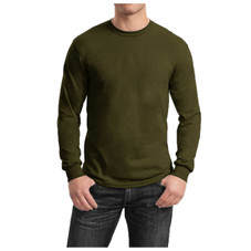 Men's Cotton-Blend Crew Neck Long Sleeve Tee product image